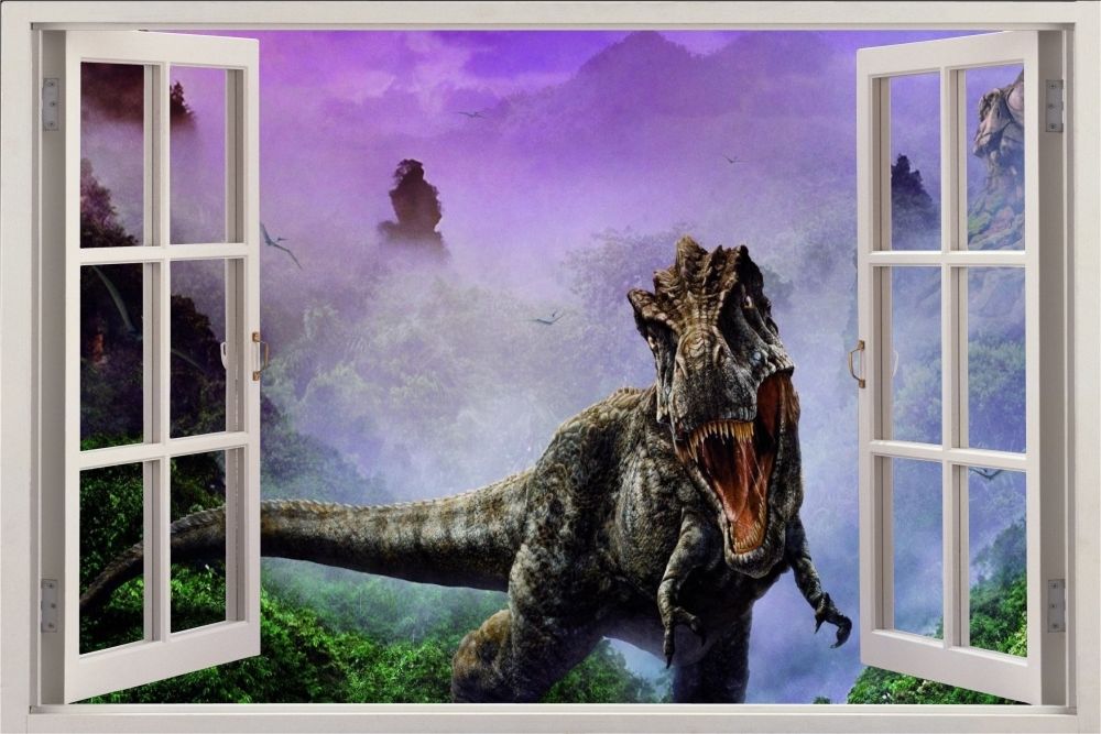 Window Dinosaur Wall Stickers Film Decal Wallpaper
