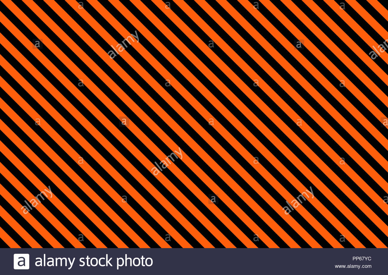 Orange And Black Halloween Inspired Diagonal Stripes With Copy