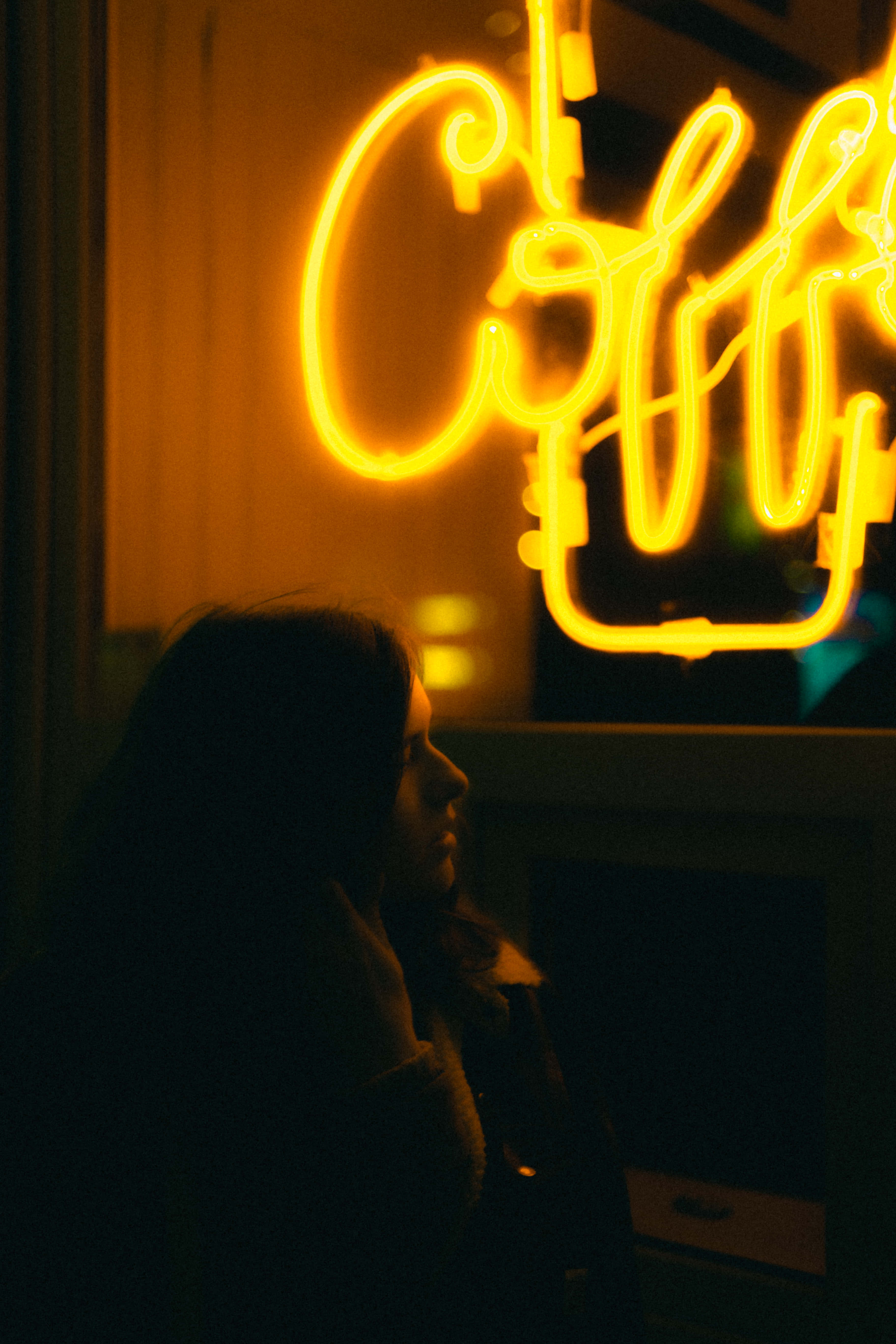 Yellow Neon Light Wallpaper