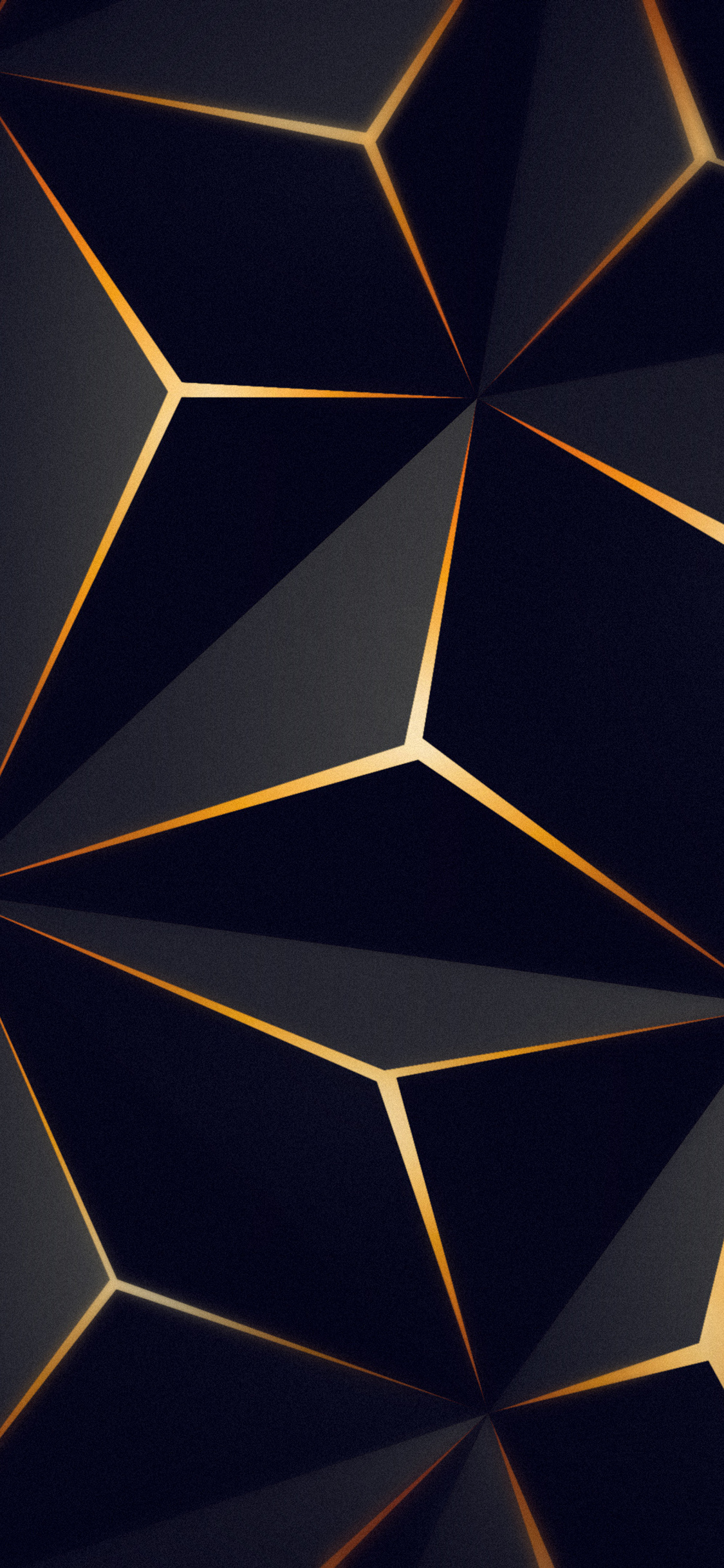 Triangle Solid Black Gold 4k iPhone Xs X HD Wallpaper