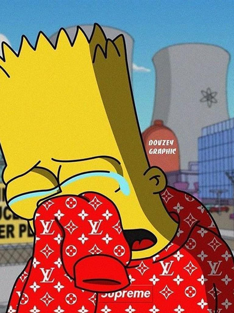 Supreme X Bart Simpson Wallpaper HD For Android Apk