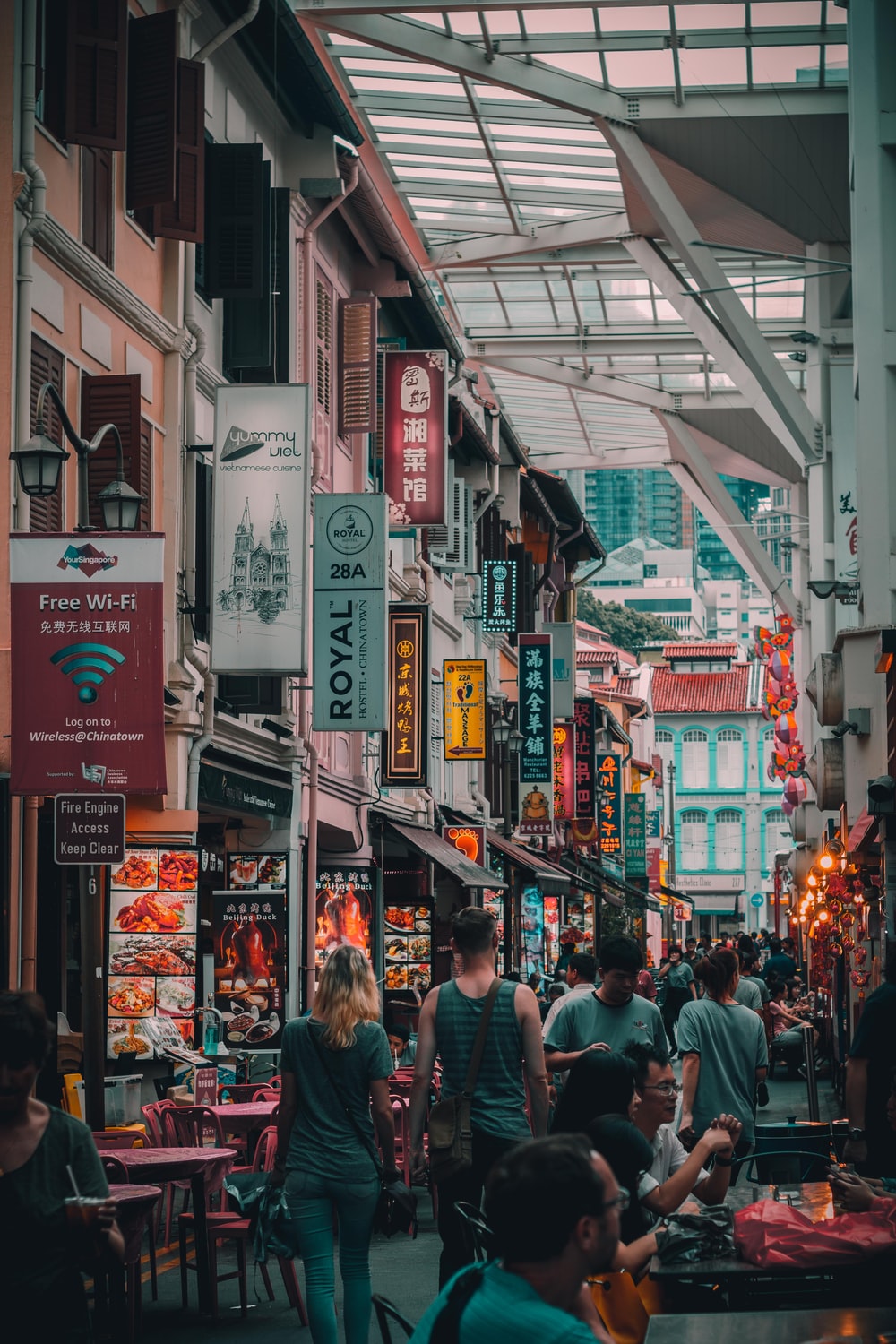 People Walking On Street Market Photo Singapore Image