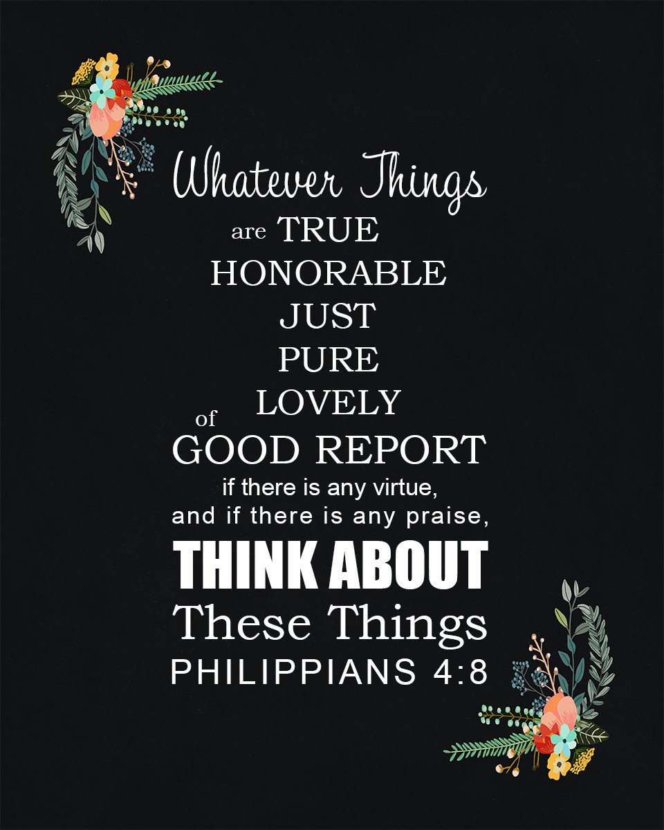 Philippians Whatever Is Pure Bible Verse Art S