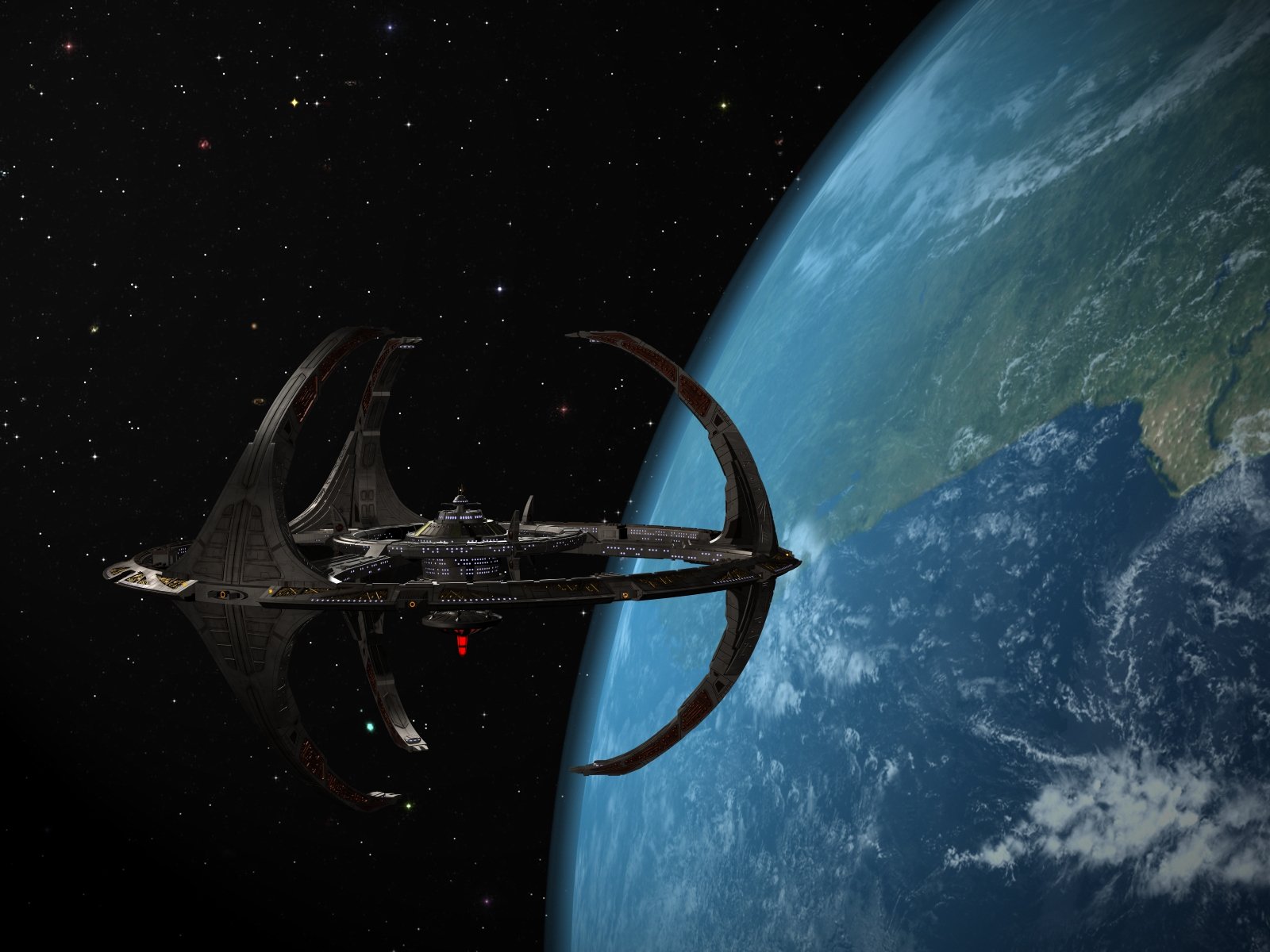 Deep Space Nine Star Trek Futuristic Television Sci Fi Spaceship