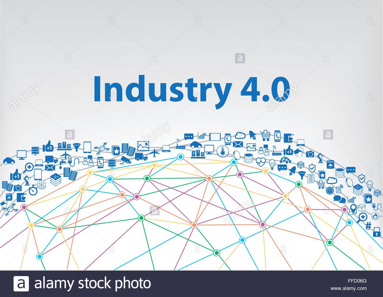 Industry Vector Illustration Background Inter Of Things