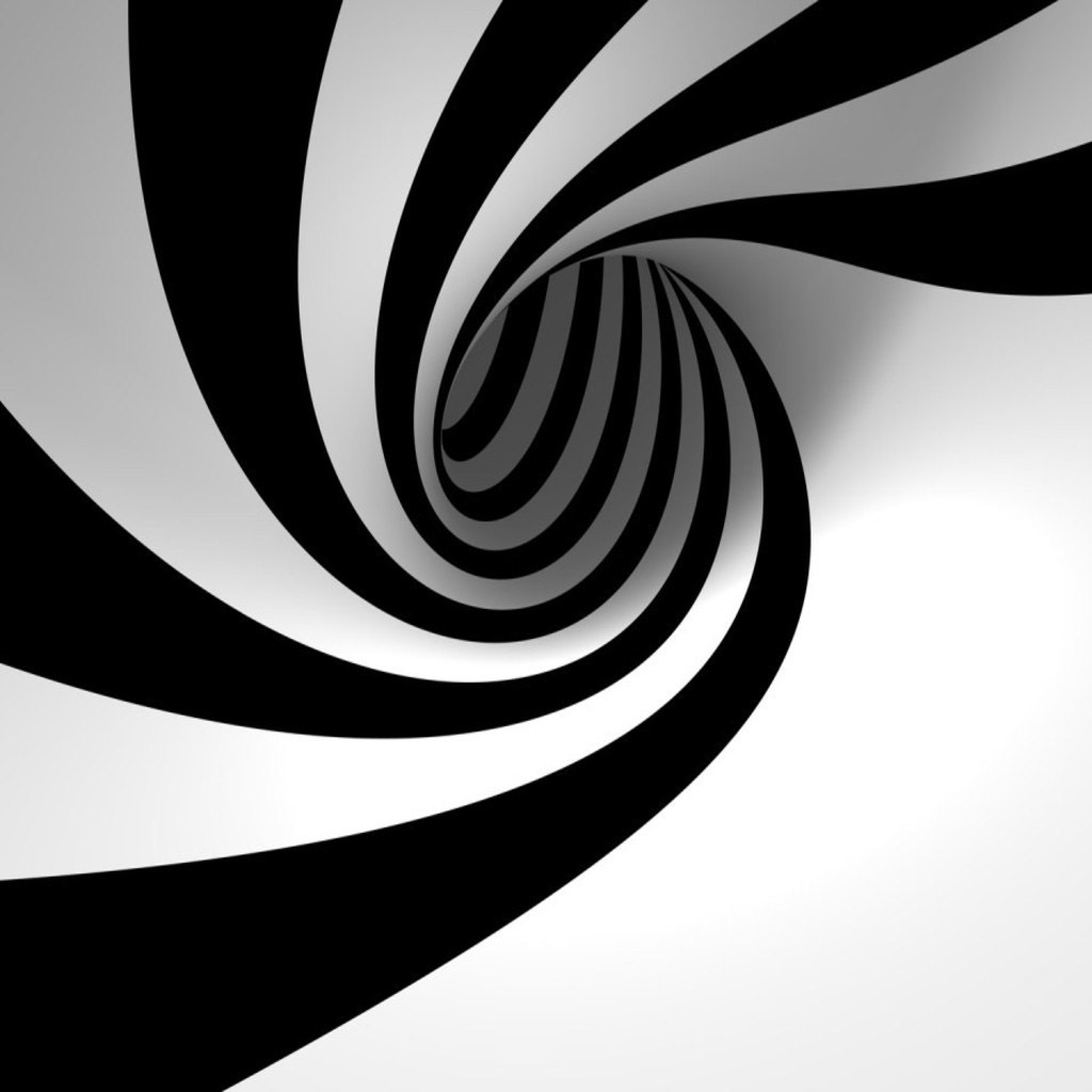 Abstract Black And White Circle iPad Wallpaper