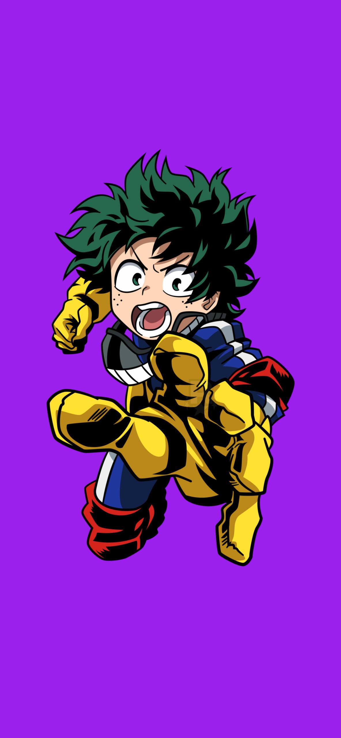 Mha Izuku Midoriya Purple Wallpaper Deku