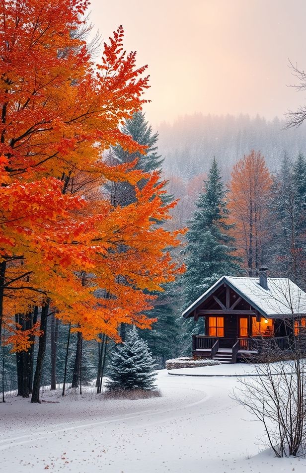 Fall Winter Background Wallpaper