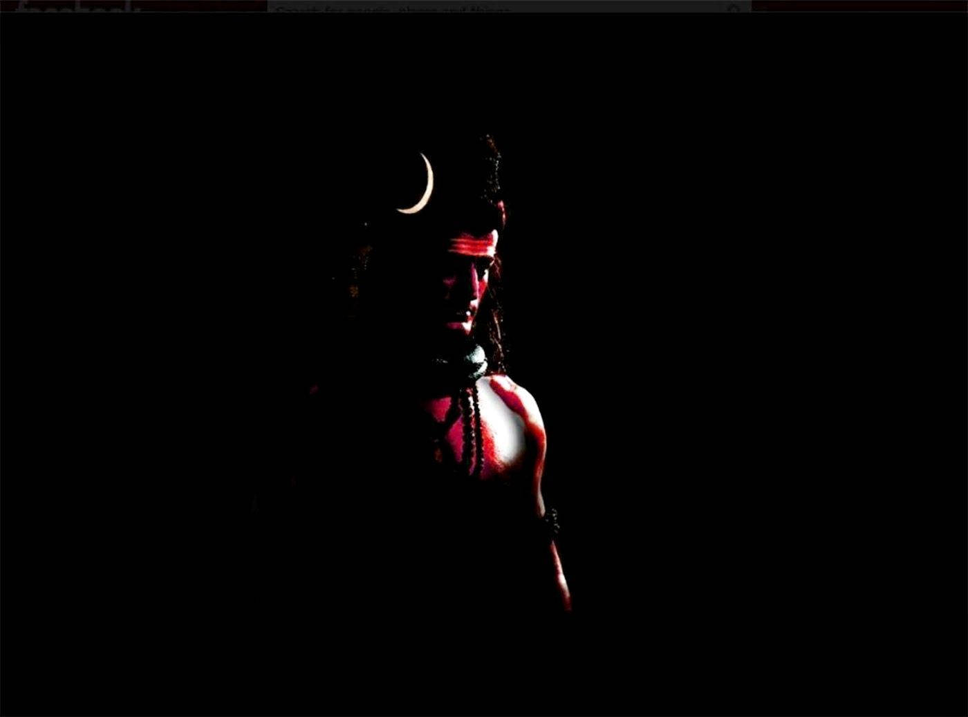 Shiva Black Red Wallpaper