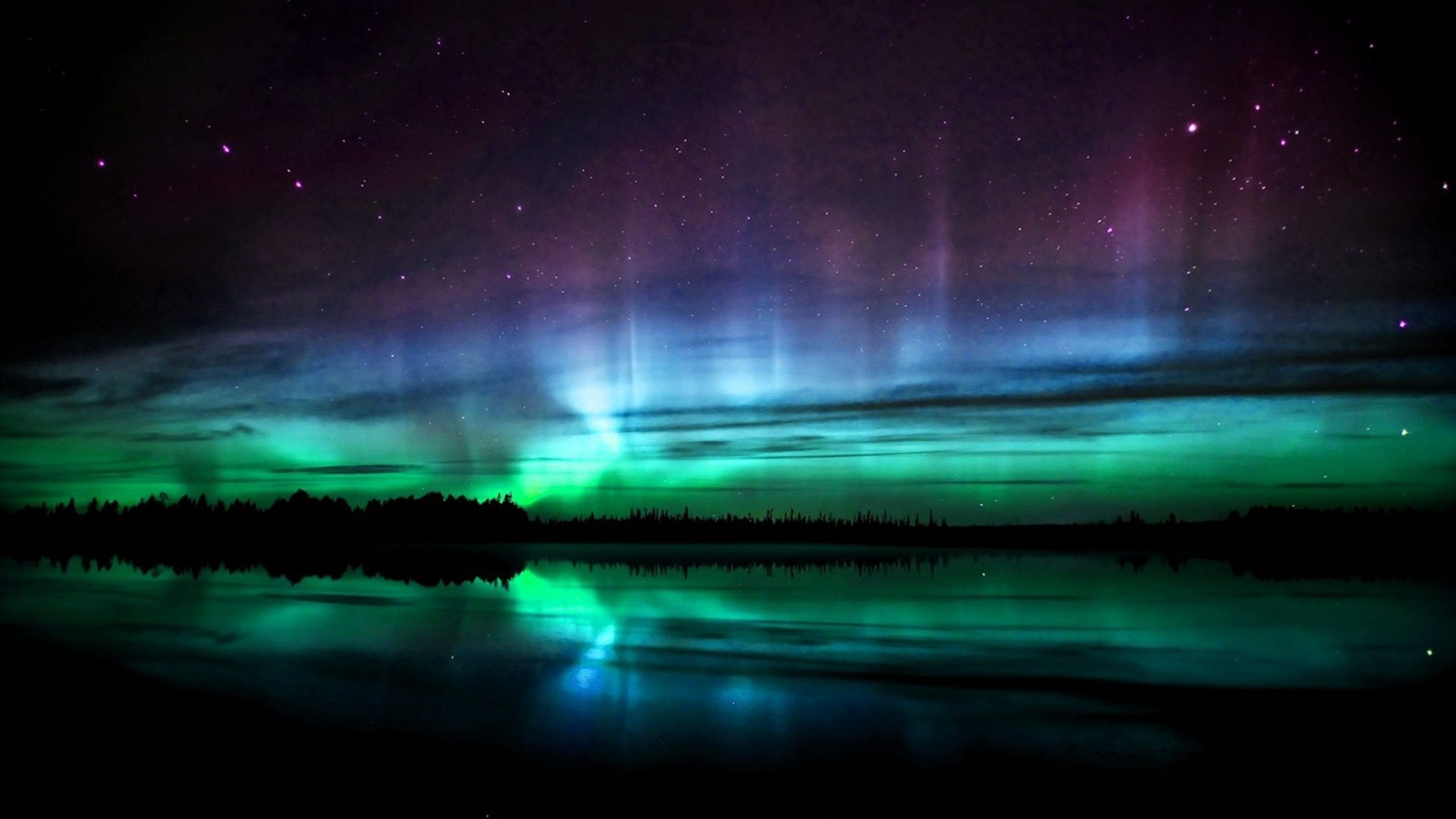 Colorful Aurora Borealis Background
