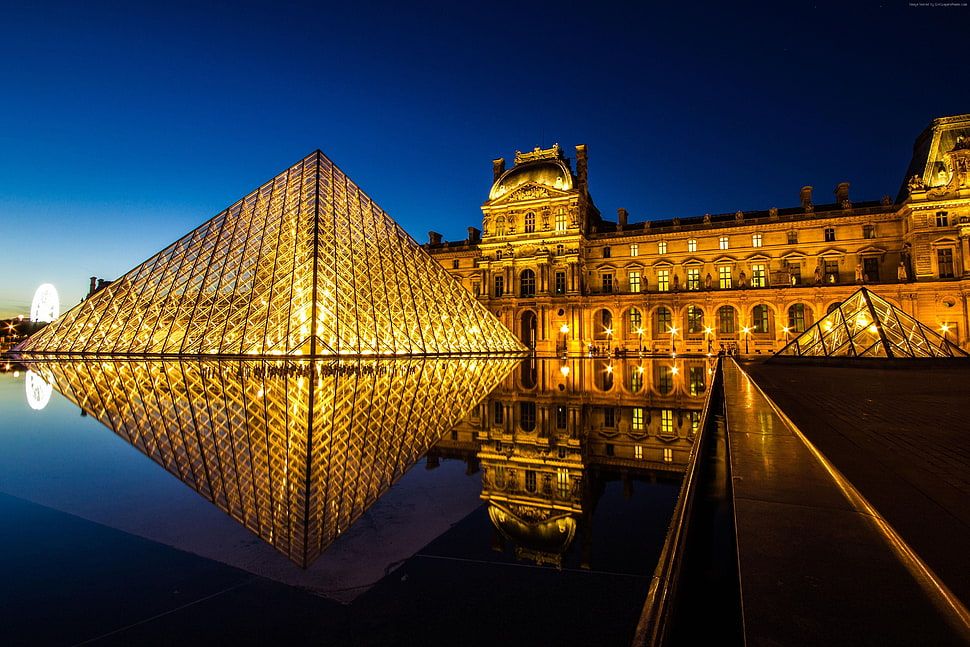 Louvre Museum HD Wallpaper Photoshop Stuff Pyramid