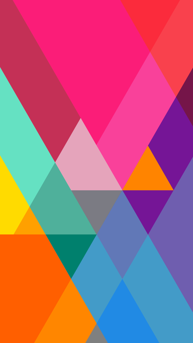 Flat Color Gradient Triangles Wallpaper iPhone