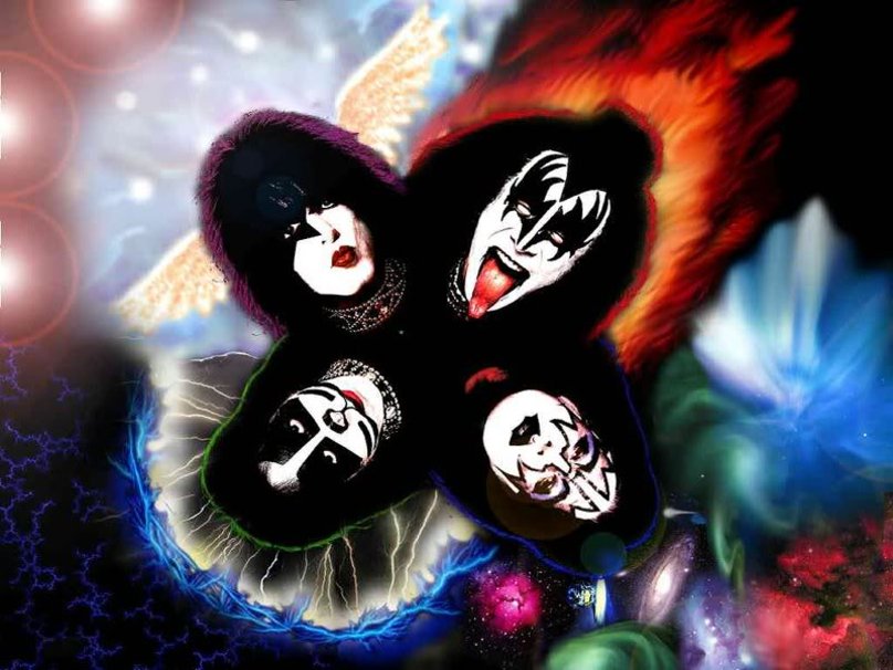 Kiss Rock And Roll Over Tripped Out Wallpaper