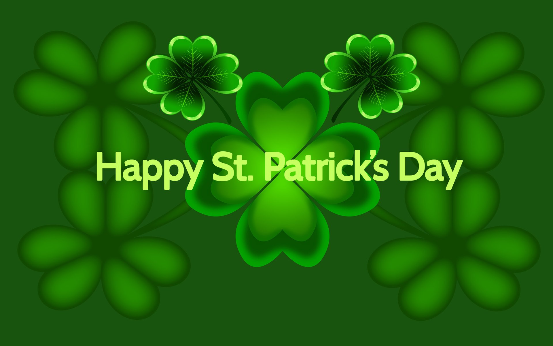 Green Clover Holiday St Wallpaper