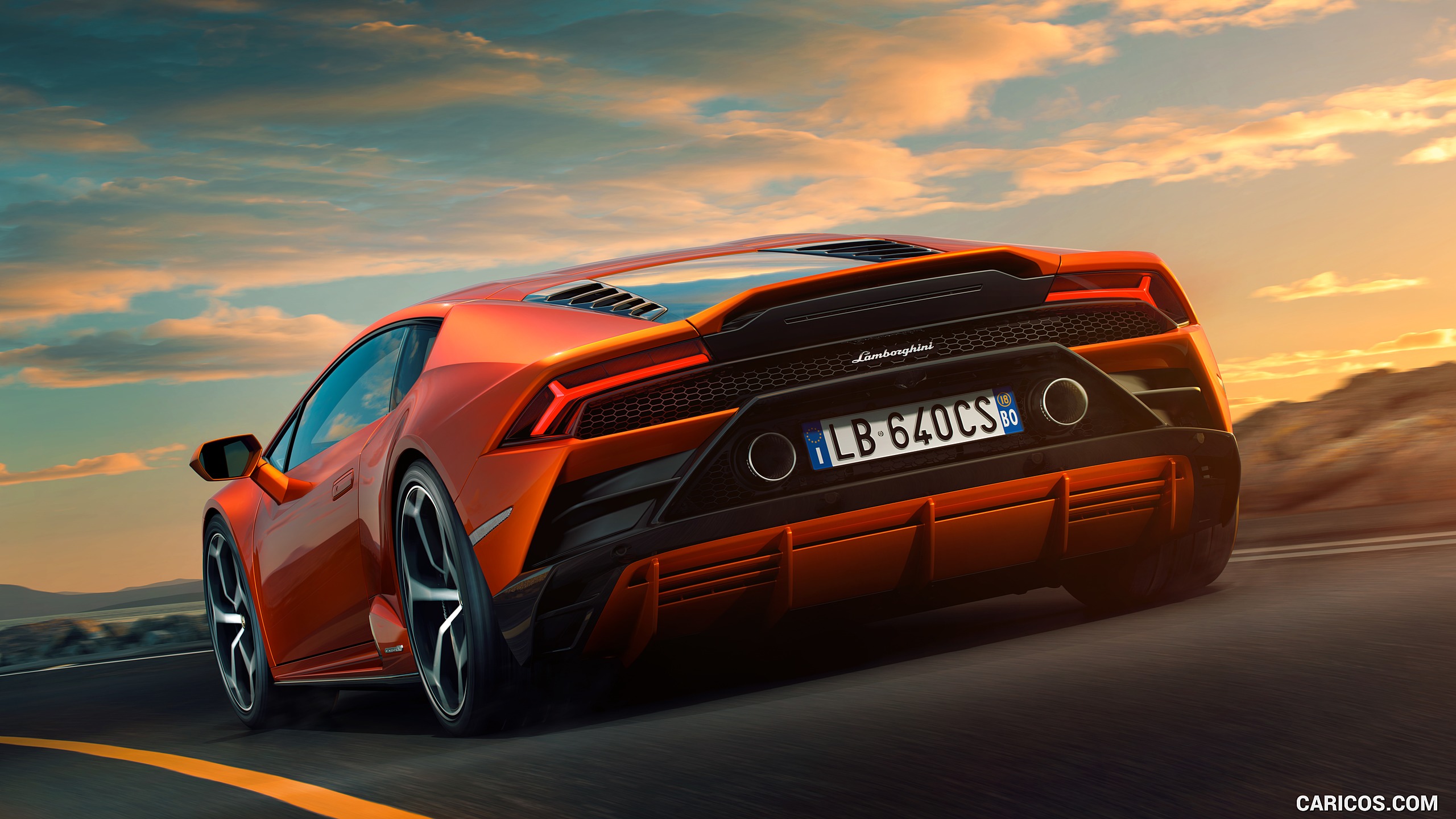 Lamborghini Hurac N Evo Rear HD Wallpaper