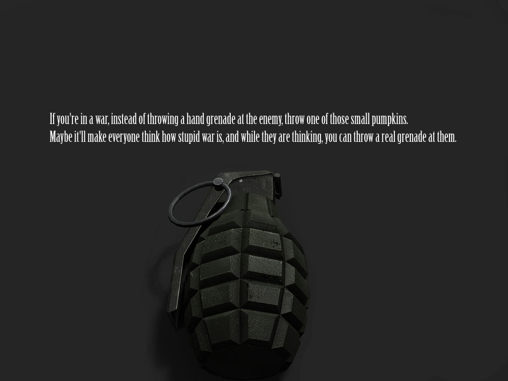 Funny Hand Grenade Joke Wallpaper