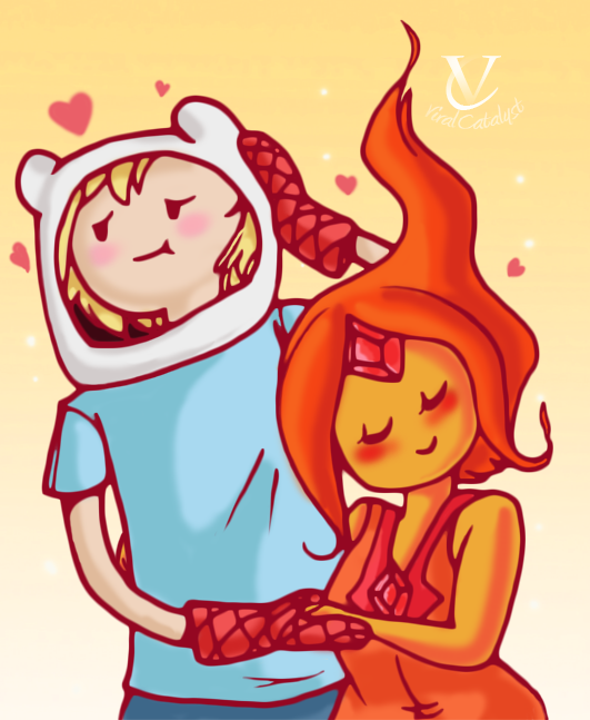 Finn and Flame Princess on Adventuretimecouple