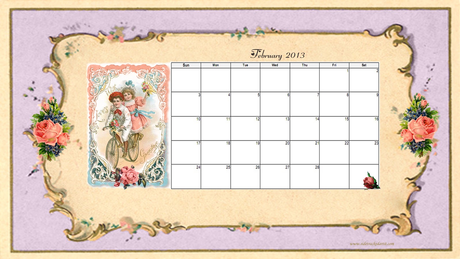 February Calendar Desktop Wallpaper For