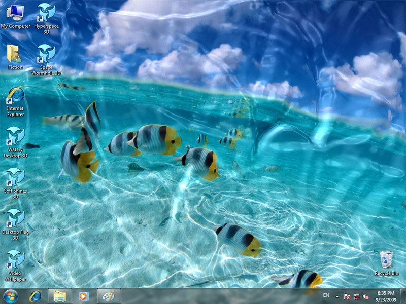 Desktop Wallpaper Themes Animated Watery 3d