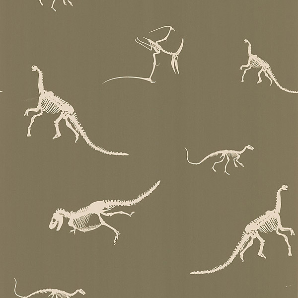 NG63857 Brown Dinosaur Bones   Prehistoric   Brewster Wallpaper