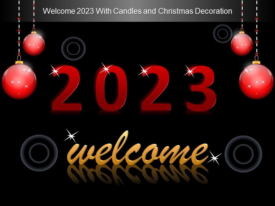 Wele With Candles And Christmas Decoration Ppt Icons