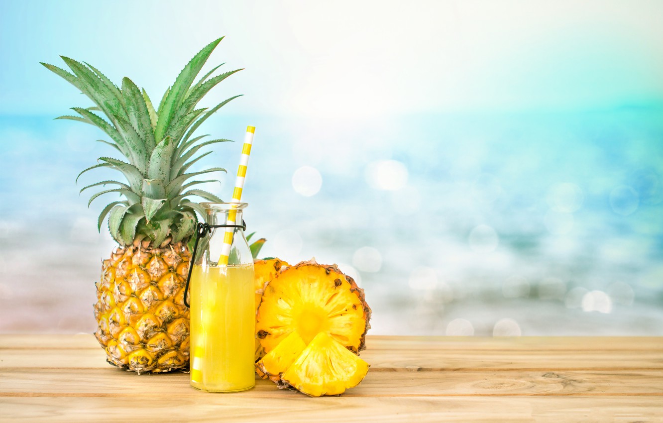 Wallpaper Juice Fruit Summer Pineapple Fresh