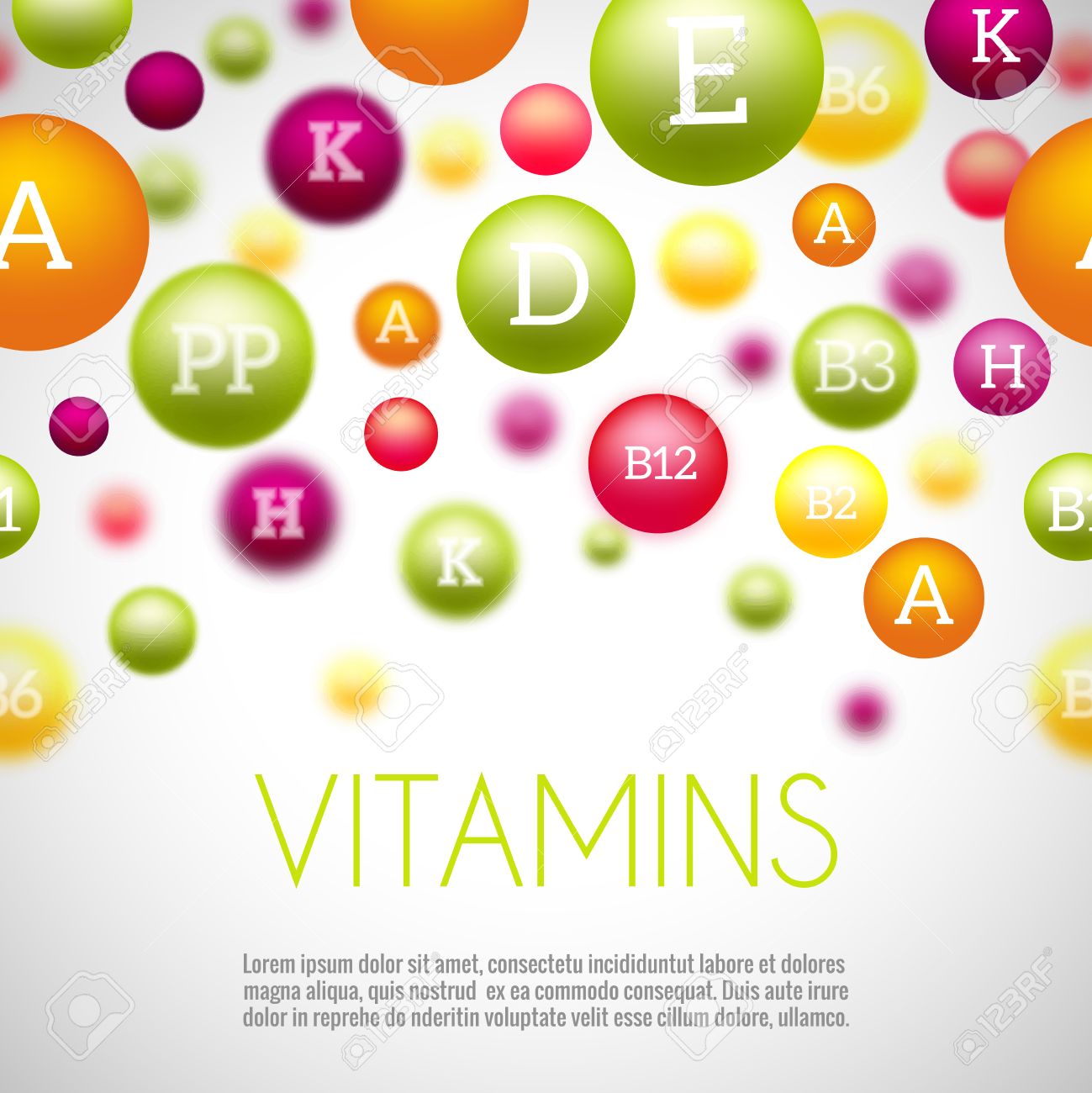 Vitamins And Minerals Background Vitamin Mineral Health