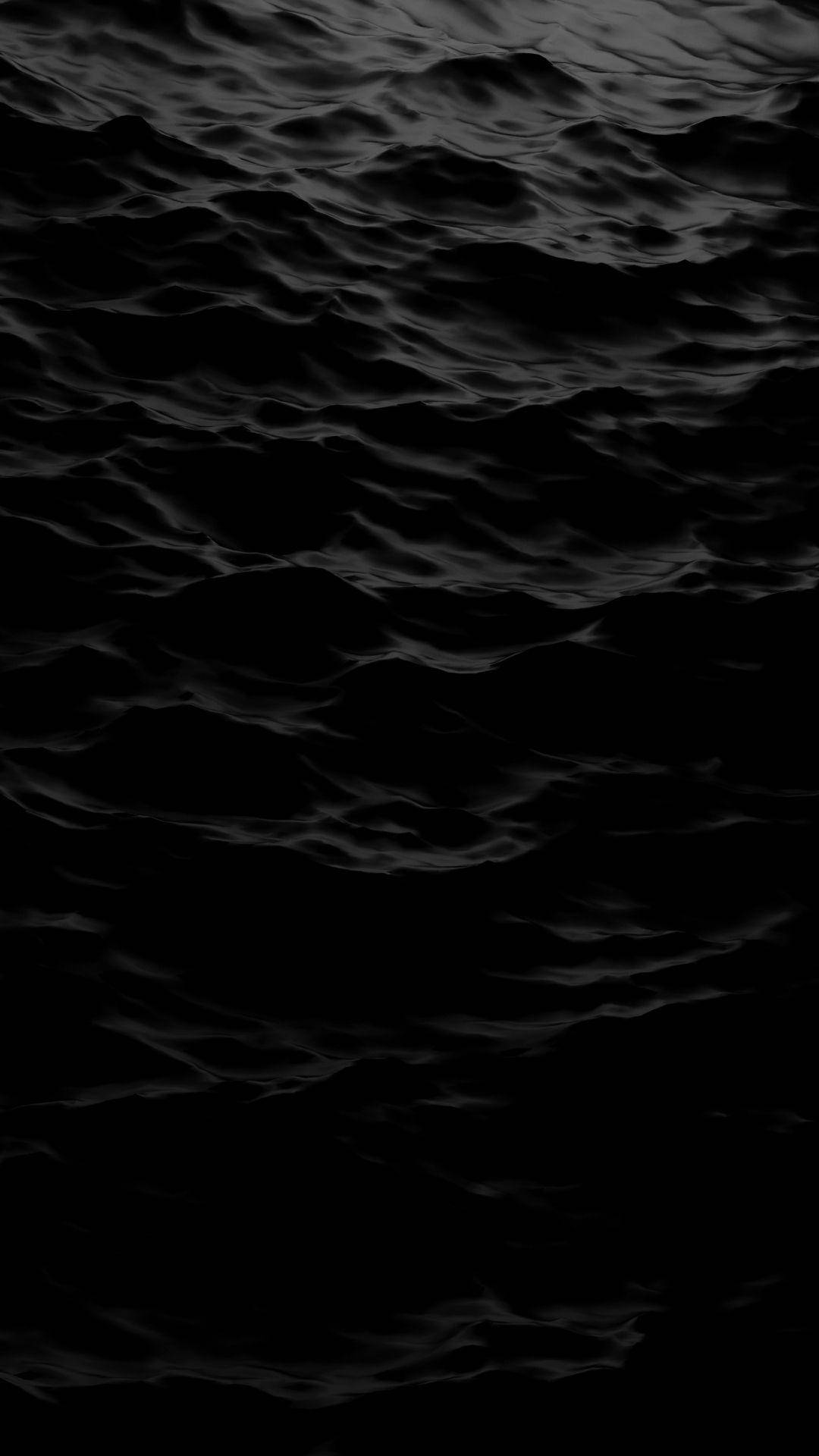 Black Aesthetic Phone Ocean Waves Wallpaper