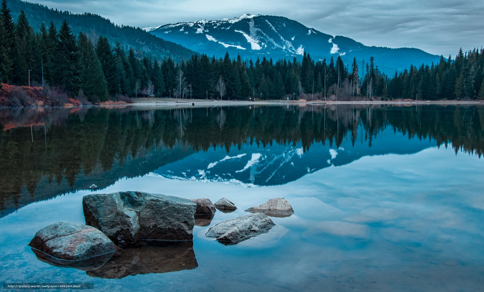 Wallpaper Lake Canada Mountains Landscape Desktop