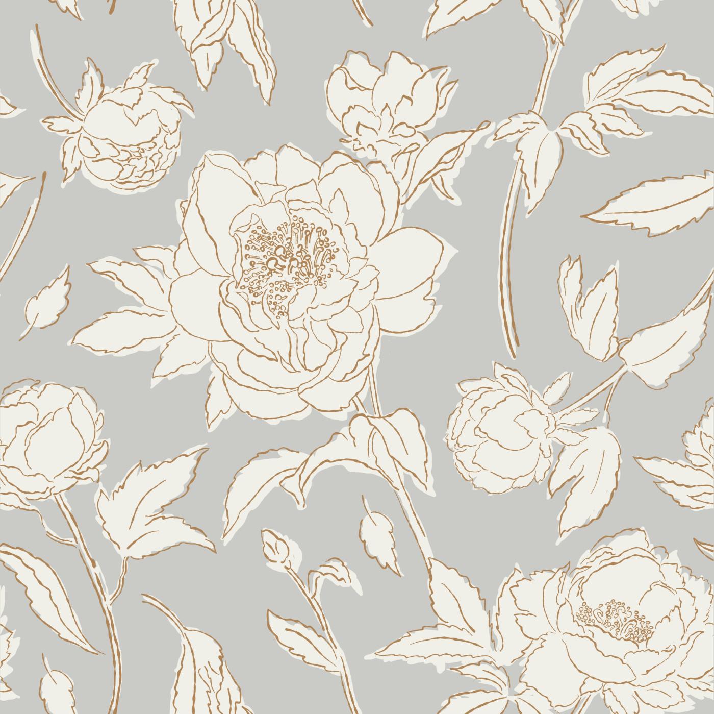 Free download Sketched Peonies Peel and Stick Wallpaper Love vs Design ...
