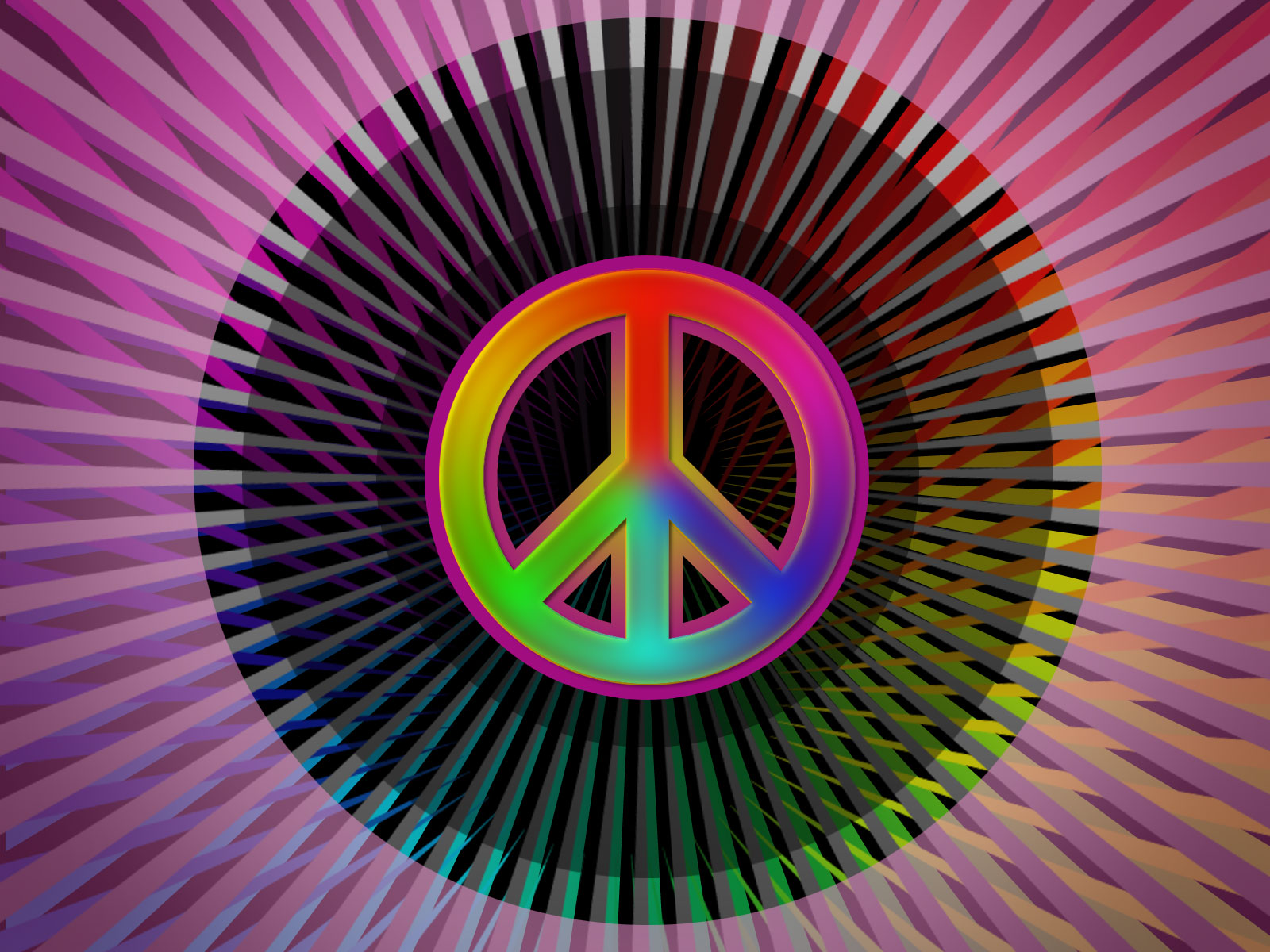 Colorful Peace Signs Wallpaper Full HDq