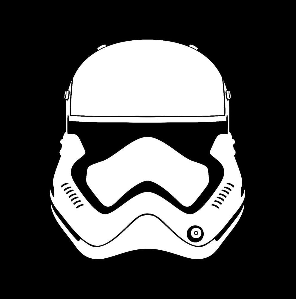 Star Wars The Force Awakens New Stormtrooper Helmet Vinyl Decal Die