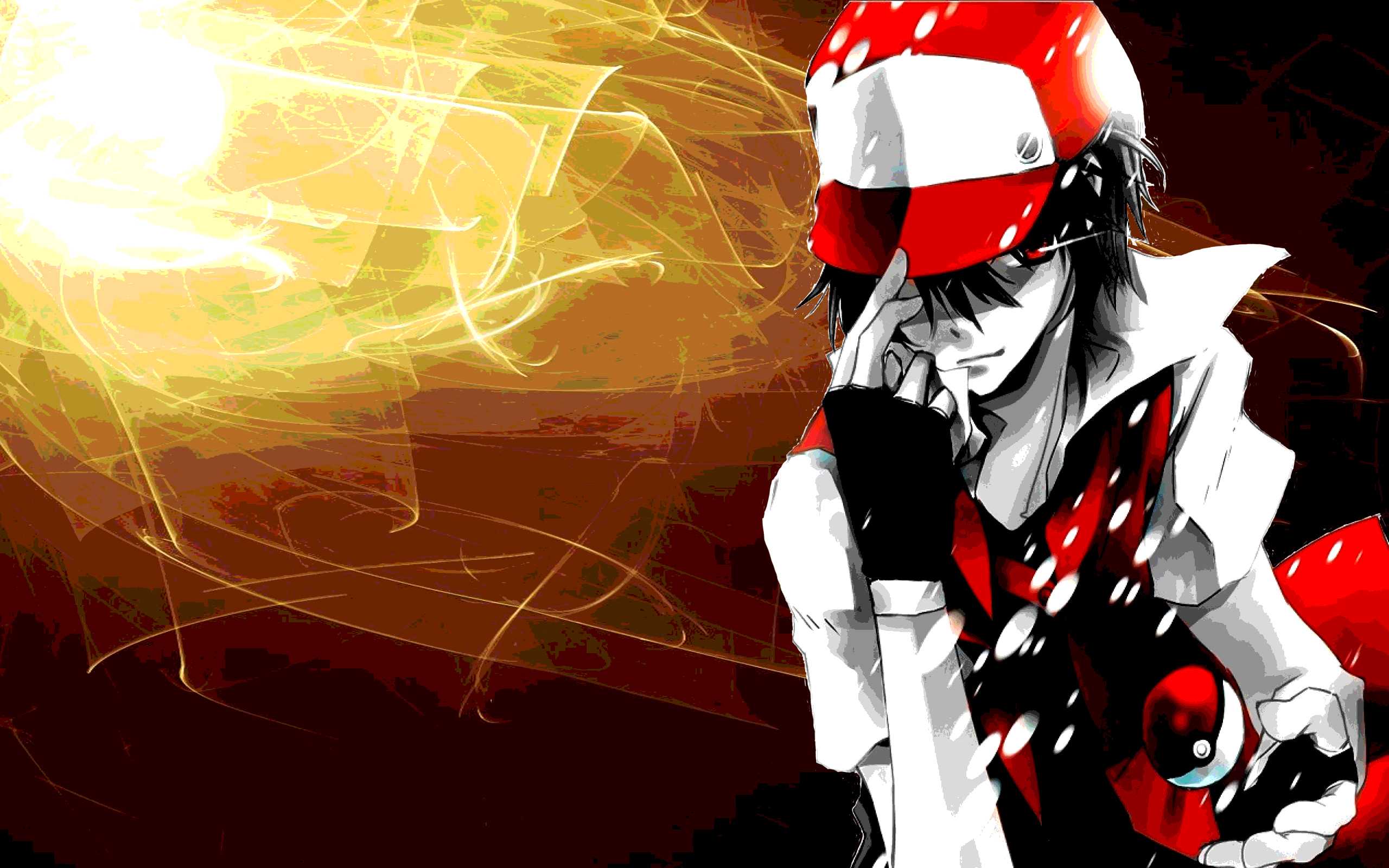 All Pokemon Trainers Wallpaper Art Red Trainer