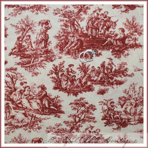 Red Toile Fabric