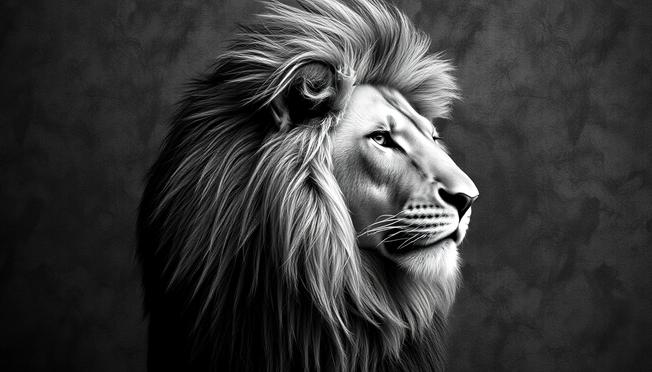 Lion Wallpaper Black And White