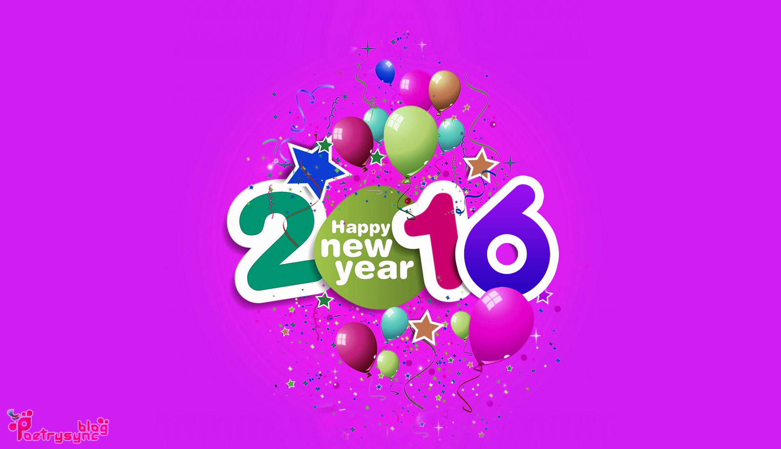Happy New Year 2016 Desktop Wallpaper 1600x919