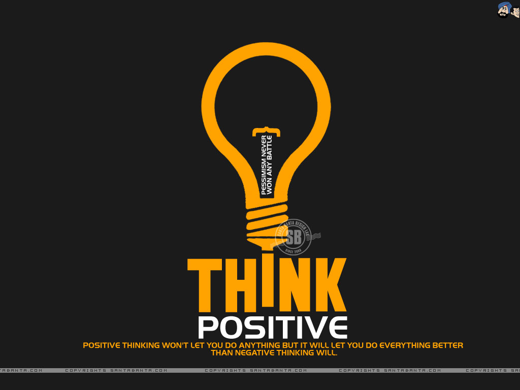 Wallpaper On Positive Thinking Will