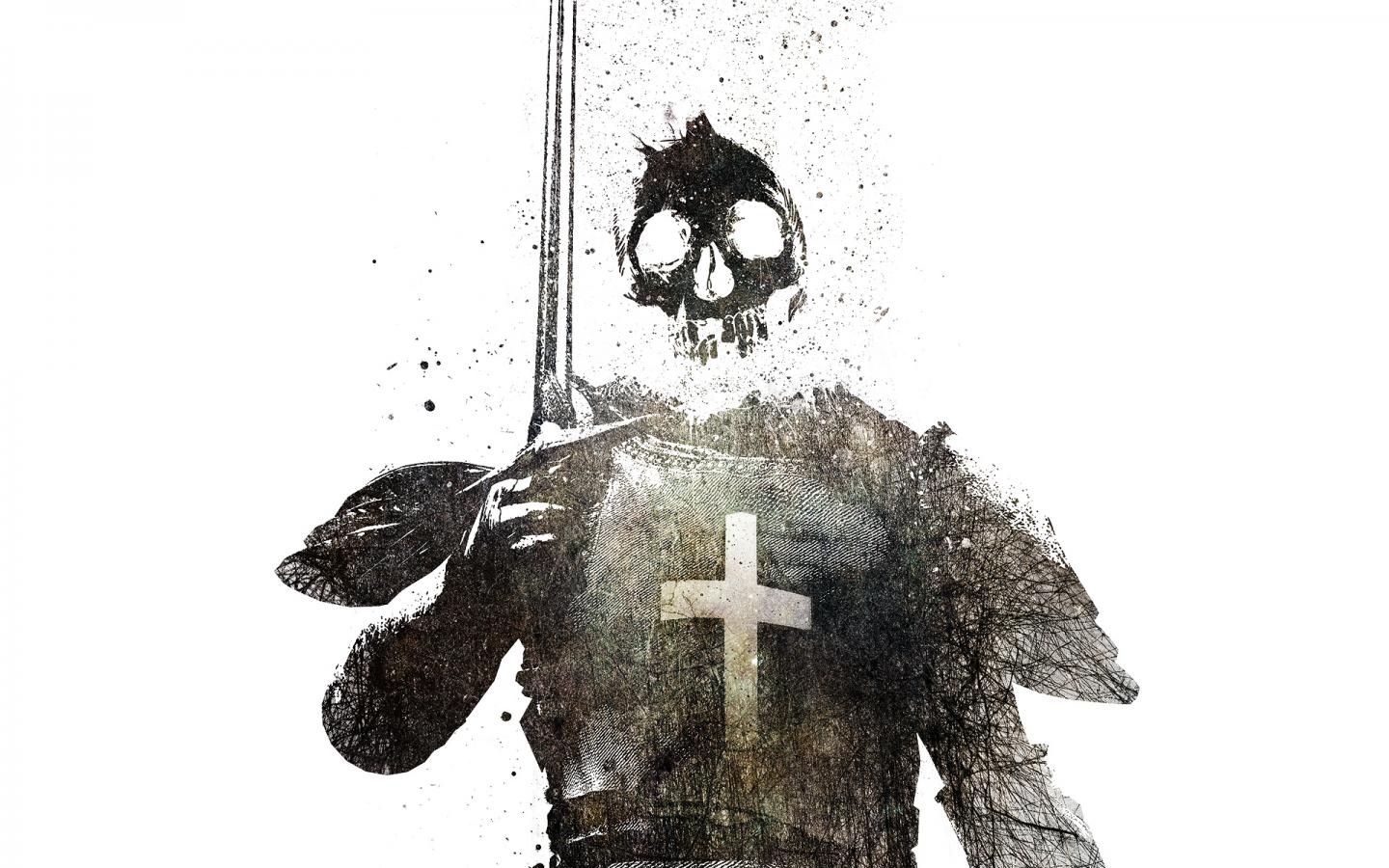 Knights Simple Background Swords Templar Wallpaper