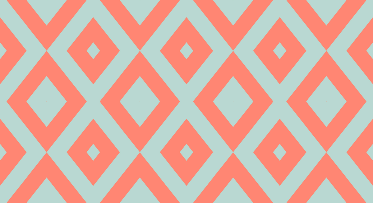 Coral And Mint Chevron Pattern