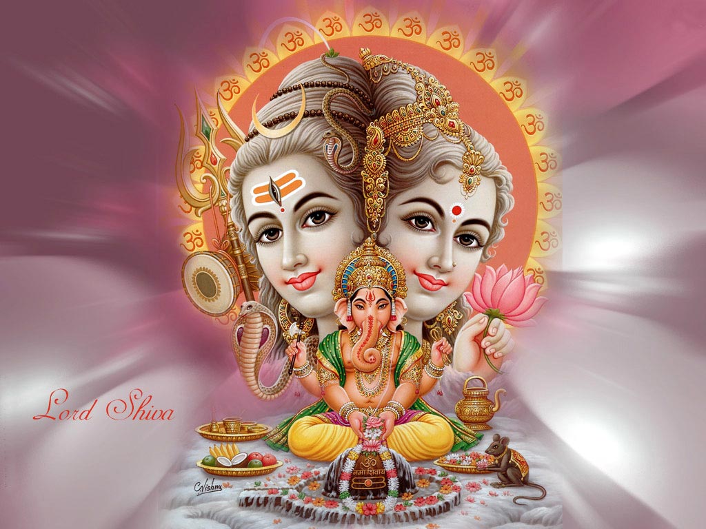 Lord Ganesha Shiva Parvati Wallpaper Full HD