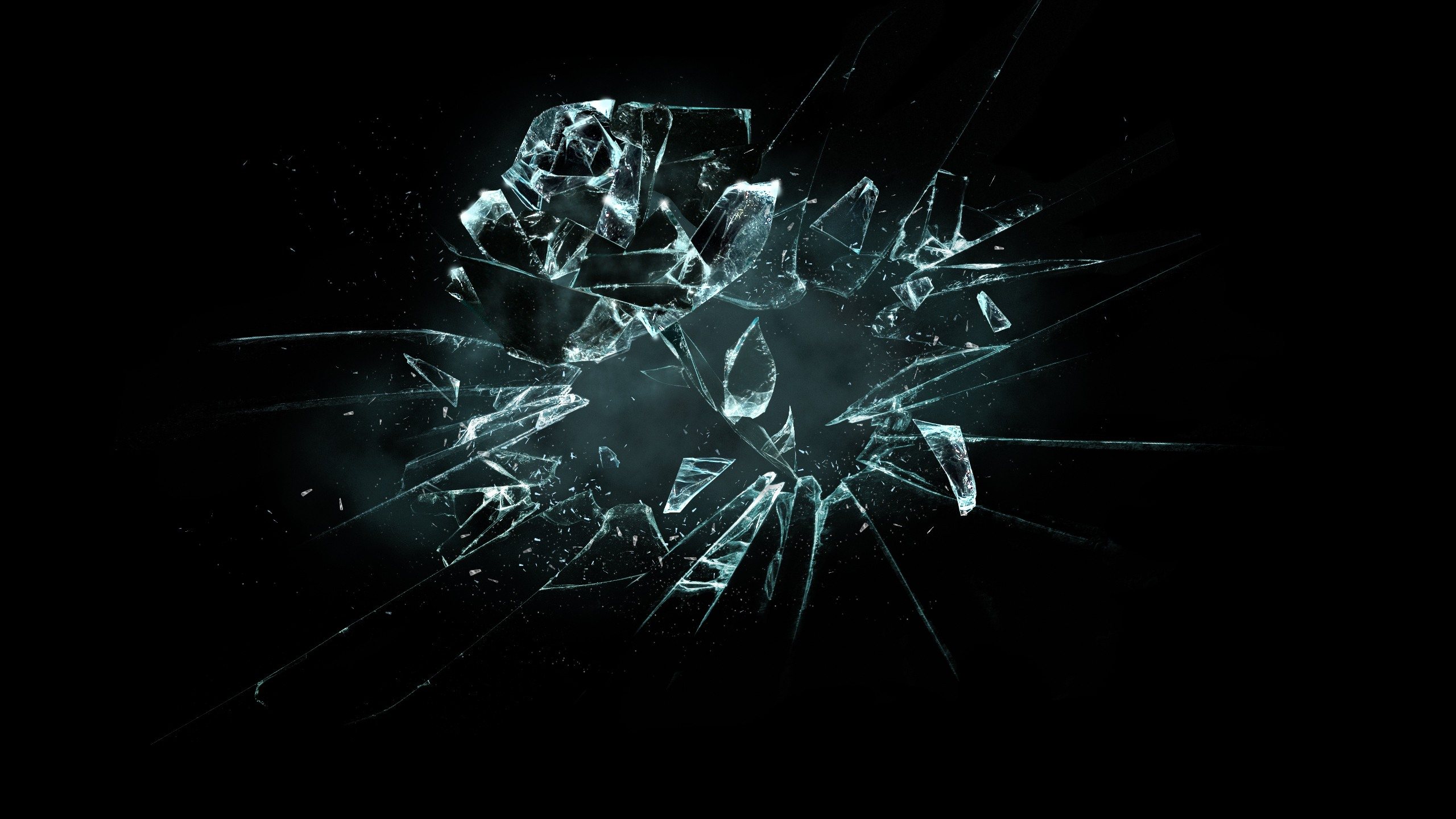 crashed glass 2560x1440 2560x1440