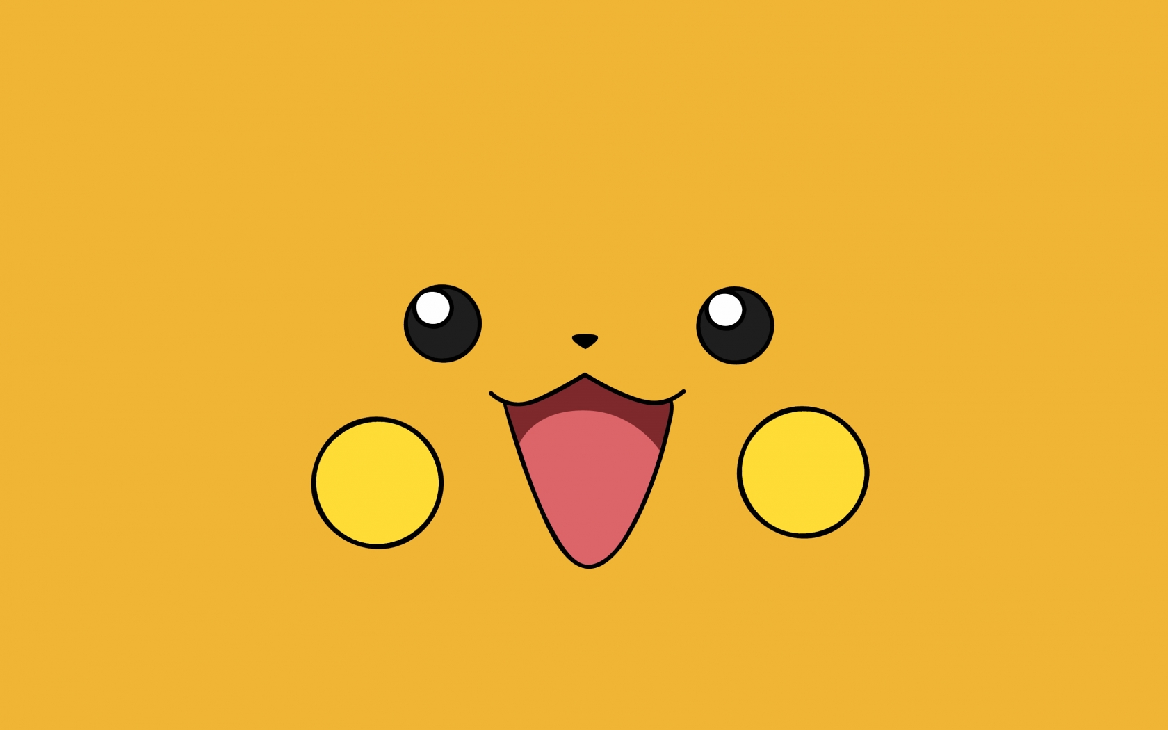 Pokemon Yellow Raichu Anime Faces Simple Wallpaper