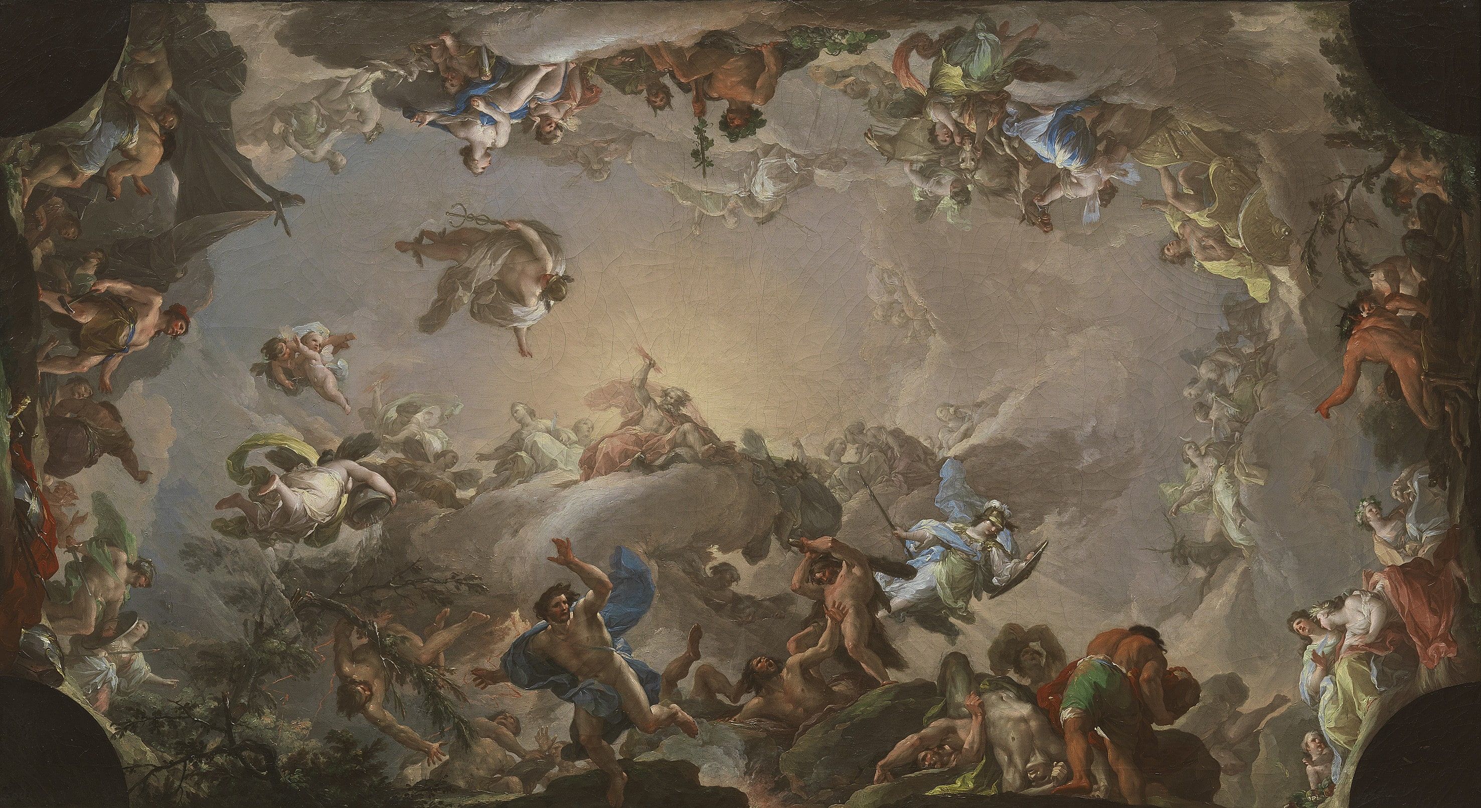 HD Wallpaper Artwork Battle Giant Greek Mythology