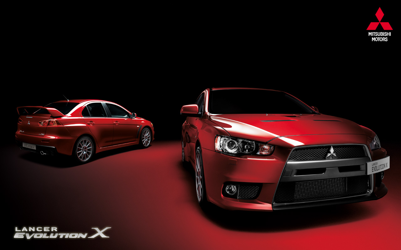 Mitsubishi Lancer Evolution X Red HD Wallpaper Car