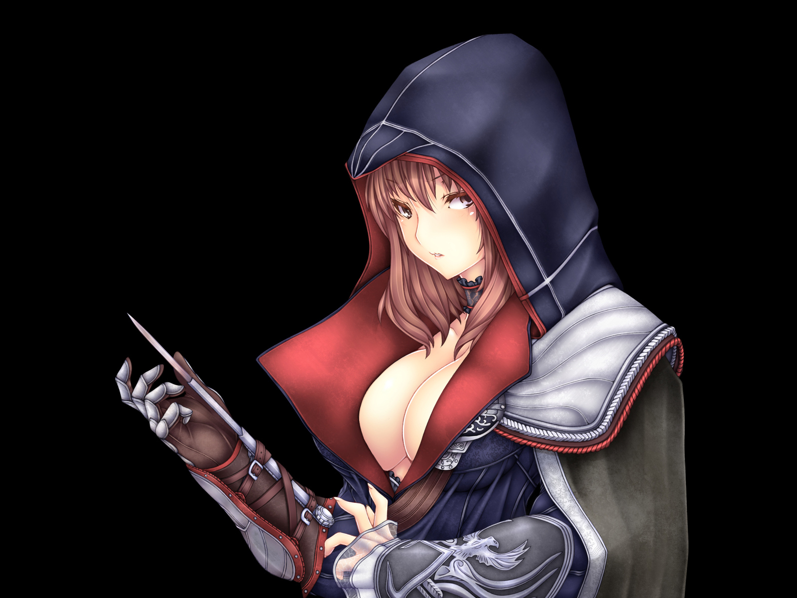 Premium AI Image  Sexy woman assassin killer anime cute girl character  model young woman illustration background
