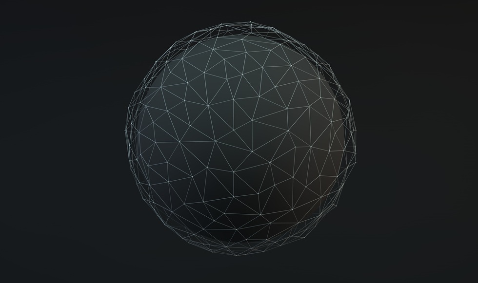 Gray Geometric Sphere Cgi Desktop Wallpaper