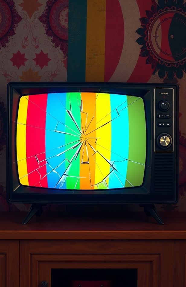 Cracked Tv Screen Prank Wallpaper