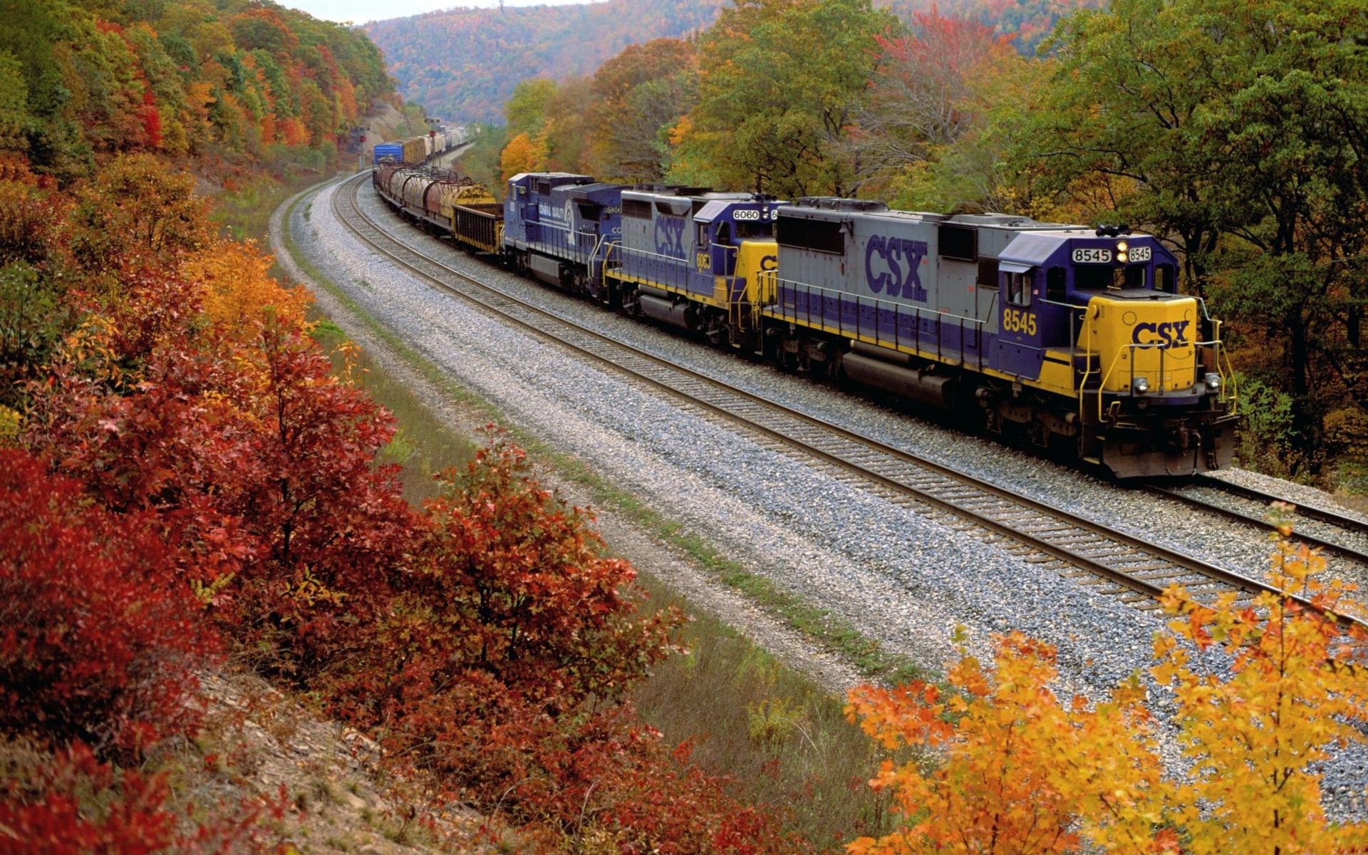 Autumn Trains Wallpaper Image
