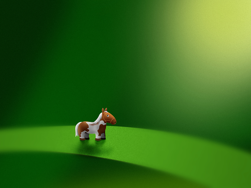 Micro Animals Horse Desktop Wallpaper Vladstudio
