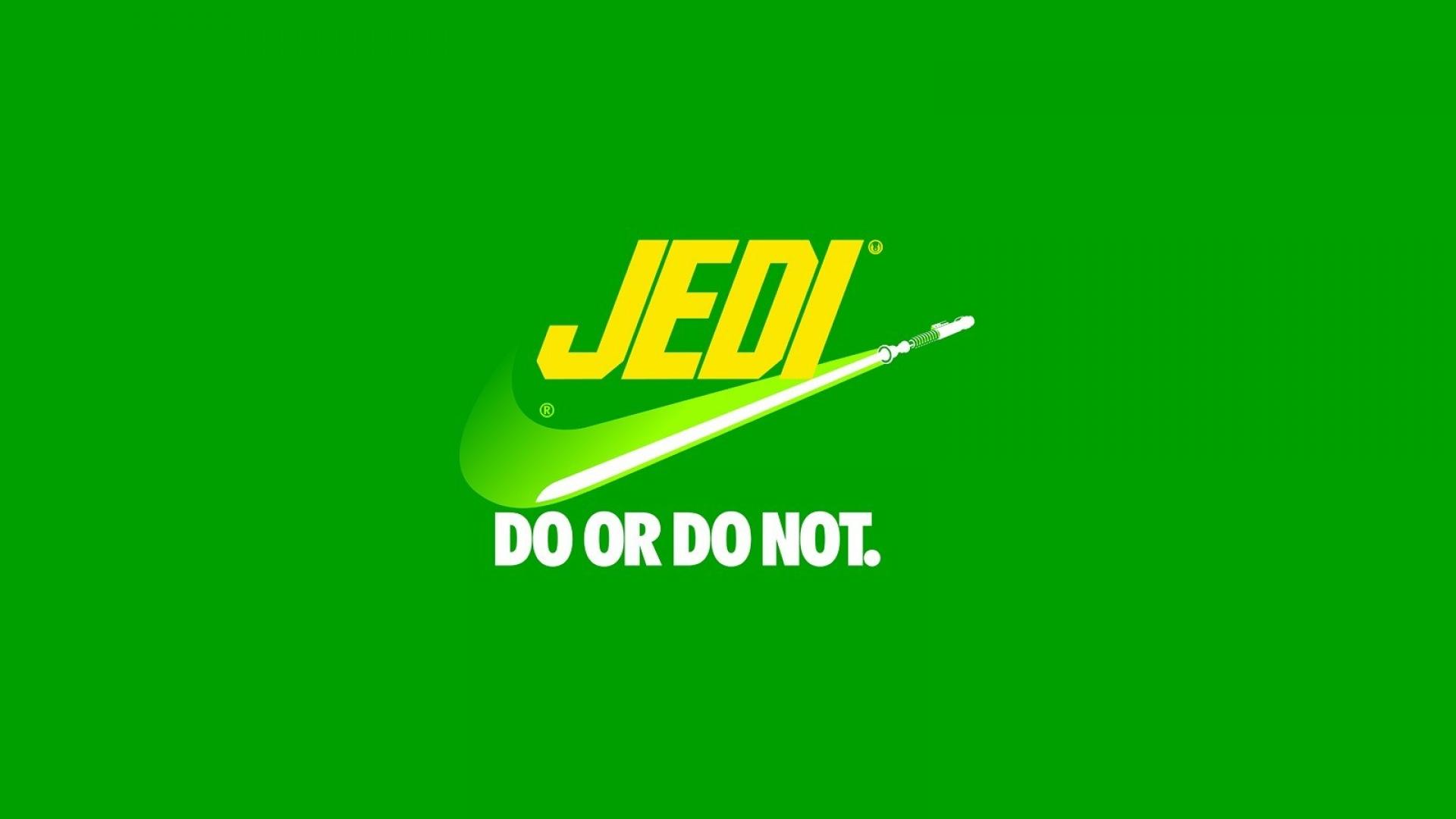 Star Wars Minimalistic Front Jedi Parody Nike Logos Wallpaper
